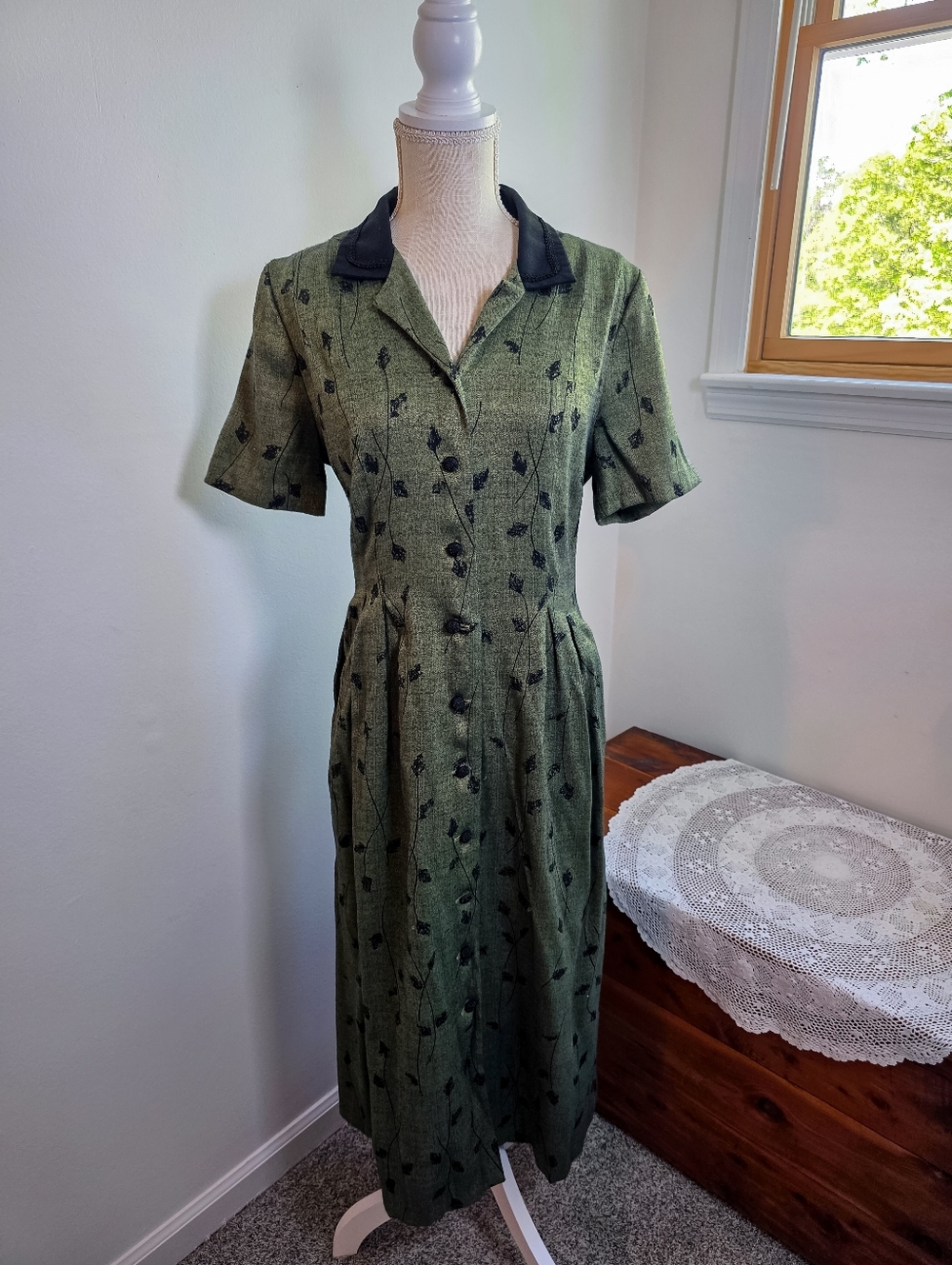 Vintage Miss Dorby Floral Cottagecore Midi Dress